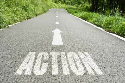 Action on the road Stock Illustration