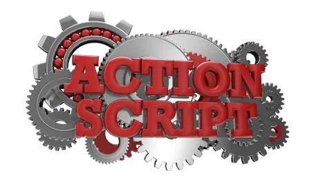 Action script code Stock Illustration