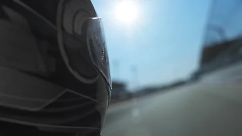 Action shot of driver on racetrack. Stock Footage 314256675