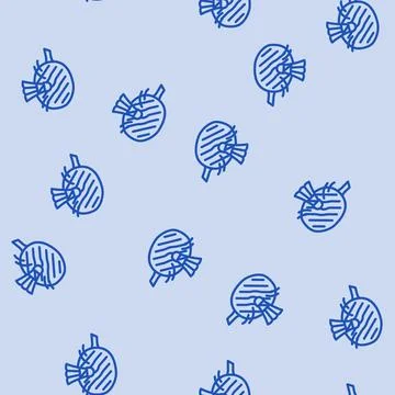 Action shuttlecock racket line vector seamless pattern Stock Illustration