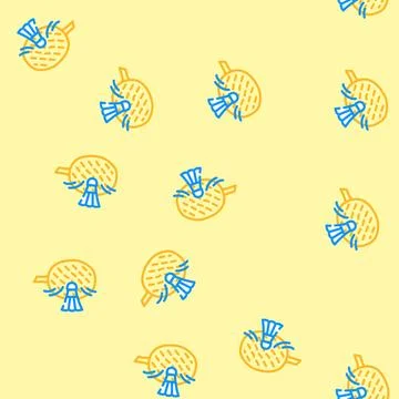 Action shuttlecock racket vector seamless pattern 스톡 일러스트