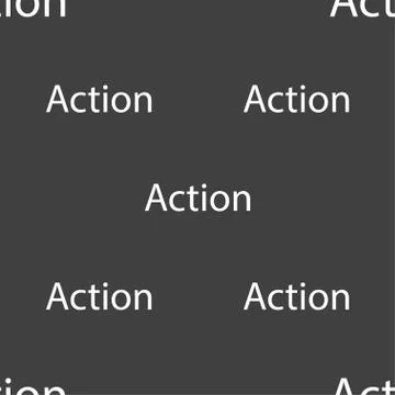 Action sign icon. Motivation button with arrow. Seamless pattern on a gray ba Stock Illustration
