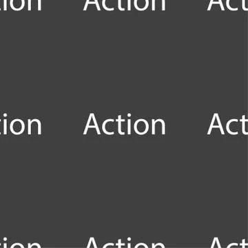 Action sign icon. Motivation button with arrow. Seamless pattern on a gray ba Illustrazione stock