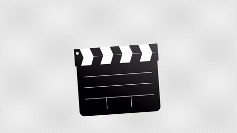Action Slate: Cinematic Clapper Animation on alpha channel Stockbeeldmateriaal 272429228
