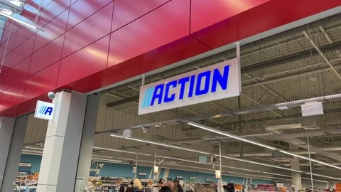 Action store in Warsaw Stock Footage 254715004