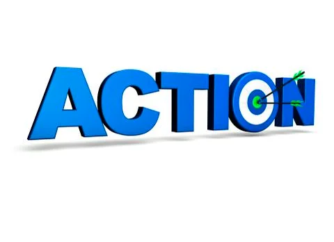 Action target business concept Stock Illustration