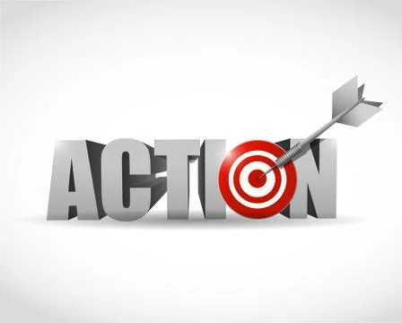 Action target illustration design Stock Illustration