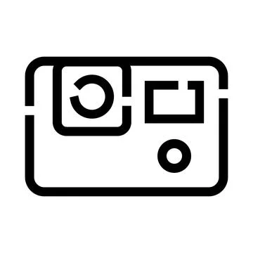 Action video camera icon for recording adventure and sports Stockillustratie