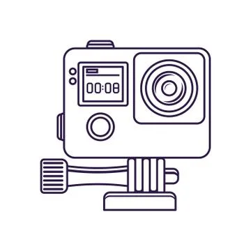 Action video camera isolated vector icon Stock Illustration