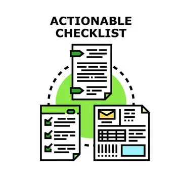 Actionable checklist for effective business planning and task management Stock Illustration