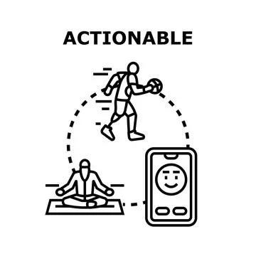 Actionable feedback for diverse mental and physical well being Stock Illustration