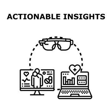 Actionable insights data analytics for healthcare Stock Illustration