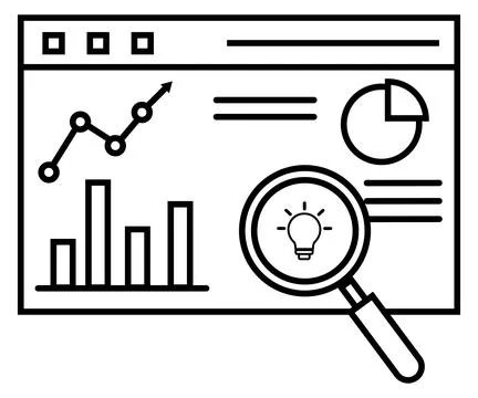 Actionable Insights icon. Data Exploration sign. イラスト素材