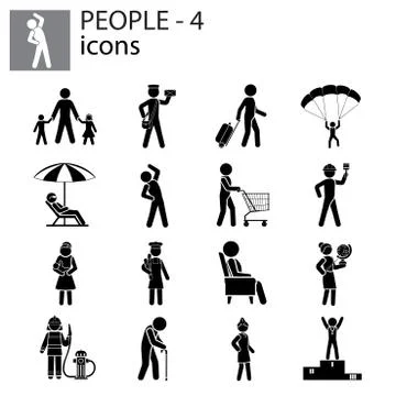 Actions 4 Illustrazione stock