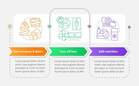 Actions at home rectangle infographic template Stock-Illustration