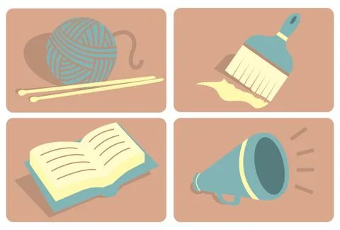 Actions / ways of expressing Stock Illustration