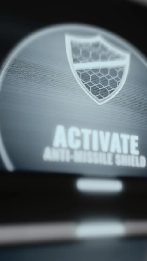 Activate Anti-Missile Shield Command On Defense Screen 4K Видео 341326703