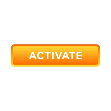 Activate button website vector template Stock Illustration