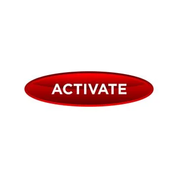 Activate button website vector template Stock Illustration