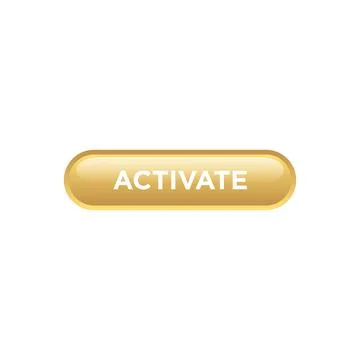 Activate button website vector template Stock Illustration