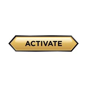 Activate button website vector template Stock Illustration