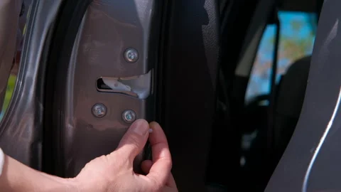 Activate car door child lock Stock Footage 282921286