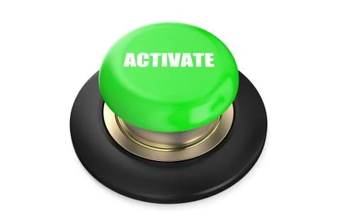 Activate green button Stockillustratie
