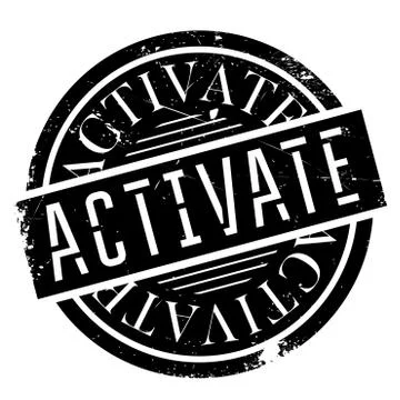 Activate rubber stamp Stock Illustration