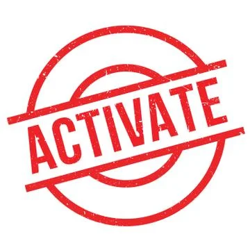 Activate rubber stamp Stock Illustration