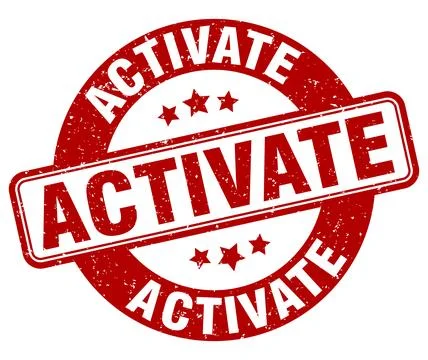 Activate stamp. activate label. round grunge sign Stock Illustration