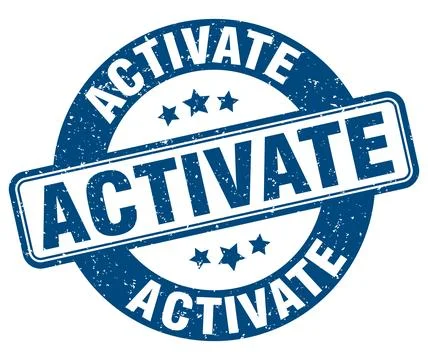 Activate stamp. activate label. round grunge sign Stock Illustration