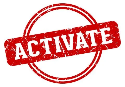 Activate stamp Stock Illustration