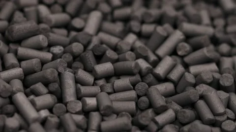 Activated carbon granules abstract background. Stock Footage 139356548