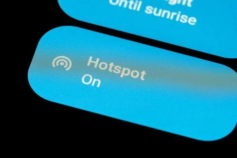 Activated control button of a smartphone hotspot Stock Illustration