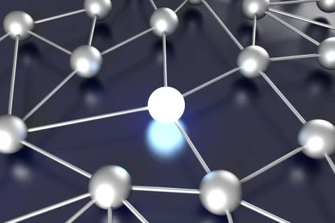 Activated network node Stock Illustration