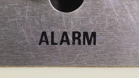 Activating Alarm Setting On An Alarm Clock Stock Footage 342257157