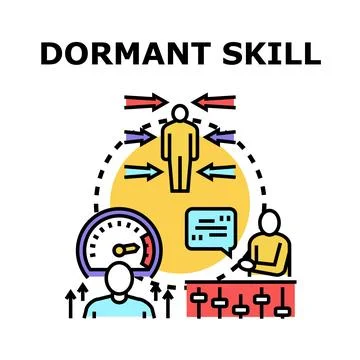Activating dormant skill development and personal potential 库存插图