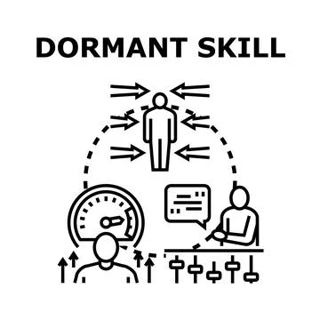 Activating dormant skill development and personal potential Stock Illustration
