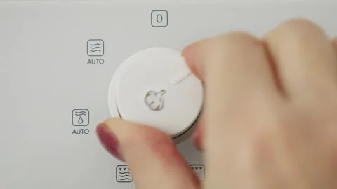 "Activating produce wash mode on smart appliance control panel " Stock Footage 305680676
