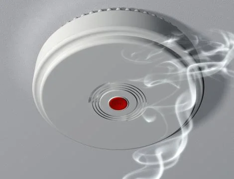 Activating a smoke alarm Stock Illustration