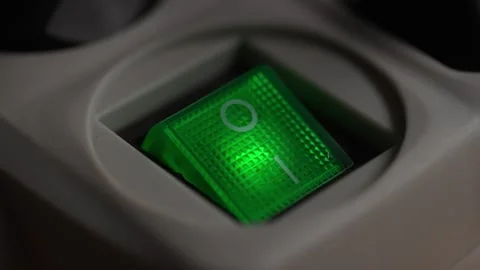 Activating Surge Protector Switch. Stock Footage 256237669