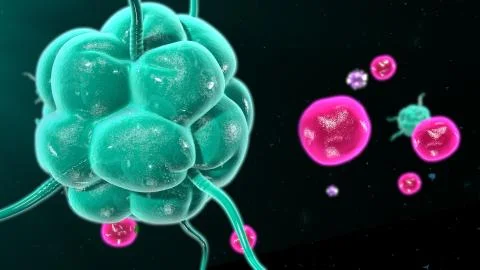 Activating T cells and B cells in immune system Stock Illustration