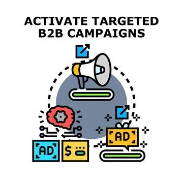Activating targeted b2b campaigns for business growth イラスト素材