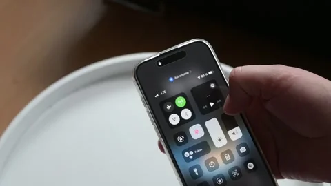 Activating WiFi on the iPhone Stock Footage 258265583