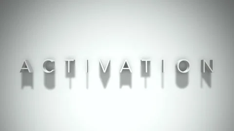 Activation 3D title animation with shadows on a white background 스톡 동영상 296531325