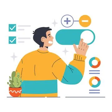 Activation Function concept. Flat vector illustration Stock Illustration