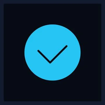 Active accept button UI element template Stock Illustration