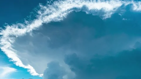 Active air masses. Timelapse of the clouds. Video stock 134419310