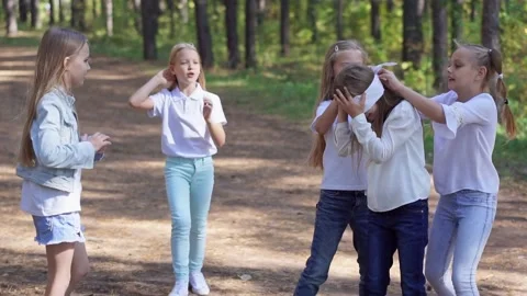 children playing hide and seek