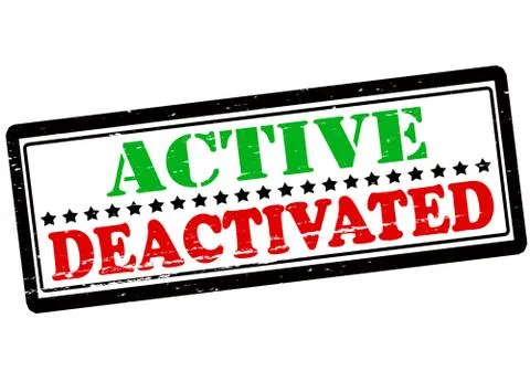 Active and deactivated Stock Illustration